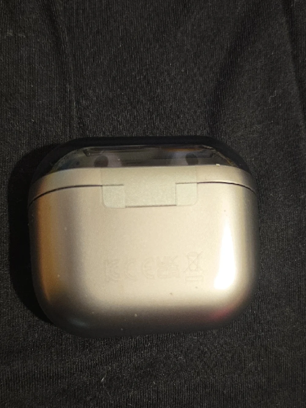 Samsung Silver True Wireless Earbud Charging Case with Clear Top
